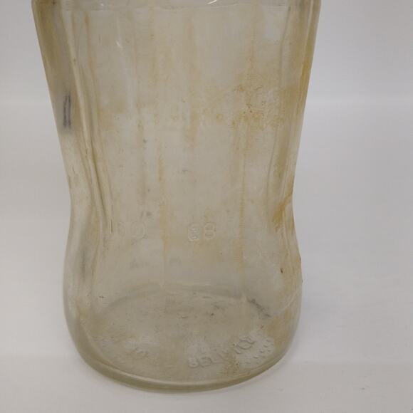 Coca-Cola Embossed Clear Glass No Deposit No Return 10 Ounce Empty Vtg Barn Find - Picture 10 of 16